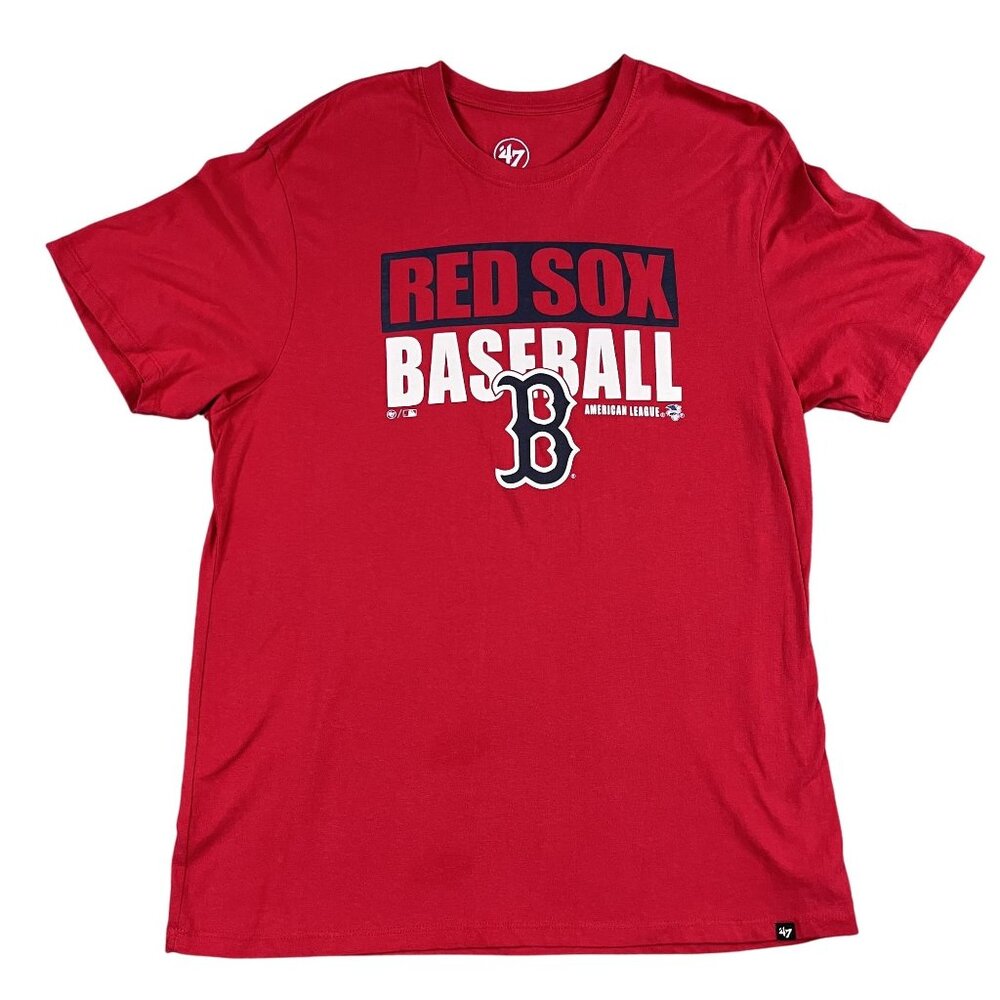 Red Sox Baseball 47 Brand Red MLB Tee Sz Large